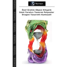 Terrien Özel Üretim Objesi Kitaplık Süsü Yaratıcı Tasarım Polyester Dragon Tasarımlı Kumsaati