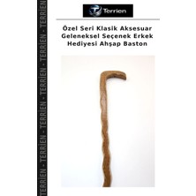 Terrien Özel Seri Klasik Aksesuar Geleneksel Seçenek Erkek Hediyesi Ahşap Baston