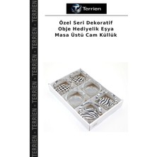 Terrien Özel Seri Dekoratif Obje Hediyelik Eşya Masa Üstü Cam Küllük