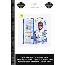 Floranova Özel Seri Blueo Iphone Duo Drop-Resıstant Tempered Glass Cam Koruma Mobil Aksesuar Telefon Camı