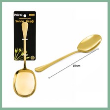Bşk Virgo 25 cm Metal Servis Kaşığı Altın Renk BSK2026