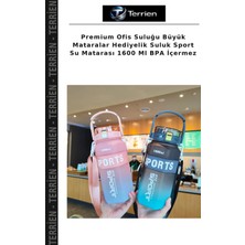 Terrien Premium Ofis Suluğu Büyük Mataralar Hediyelik Suluk Sport Su Matarası 1600 ml Bpa Içermez
