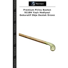 Terrien Premium Pirinç Baston 9118H Yaşlı Hediyesi Dekoratif Obje Destek Ürünü