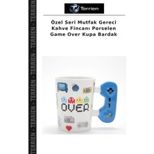 Terrien Özel Seri Mutfak Gereci Kahve Fincanı Porselen Game Over Kupa Bardak