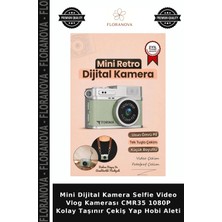 Floranova Mini Dijital Kamera Selfie Video Vlog Kamerası CMR35 1080P Kolay Taşınır Çekiş Yap Hobi Aleti