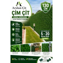 Die Grup Çim Çit Bahçe Teli Yapay Çim Örgülü Uv Dayanıklı Yeşil Çit, 130 cm x 6 mt