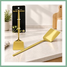 Bşk Virgo Altın Renk Metal Servis Spatula BSK2026