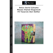 Terrien Delux Serisi Çalışma Masası Kişisel Duguncuk Fil Tasarımı Deri Defter