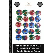 Floranova Premium Pj Mask 20 Li Rozet Kutlama Toplu Doğum Günü