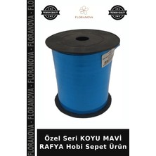 Floranova Özel Seri Koyu Mavi Rafya Hobi Sepet Ürün