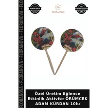 Floranova Özel Üretim Eğlence Etkinlik Aktivite Örümcek Adam Kürdan 10LU