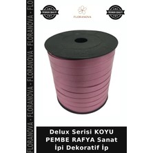 Floranova Delux Serisi Koyu Pembe Rafya Sanat Ipi Dekoratif Ip