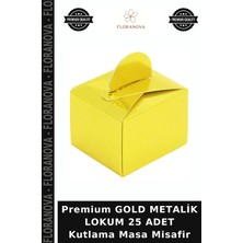 Floranova Premium Gold Metalik Lokum 25 Adet Kutlama Masa Misafir