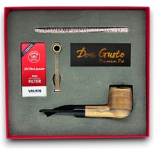 Bek Tobacco Longan 9mm Ahşap Pipo Seti Mat Natural