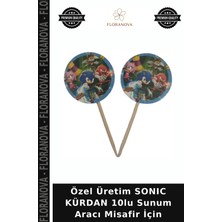 Floranova Özel Üretim Sonıc Kürdan 10LU Sunum Aracı Misafir Için