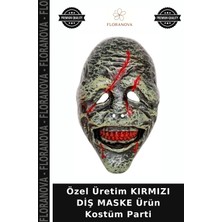 Floranova Özel Üretim Kırmızı Diş Maske Ürün Kostüm Parti