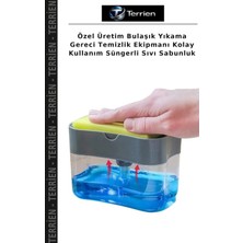 Terrien Özel Üretim Bulaşık Yıkama Gereci Temizlik Ekipmanı Kolay Kullanım Süngerli Sıvı Sabunluk