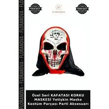 Floranova Özel Seri Kafatası Korku Maskesi Yetişkin Maske Kostüm Parçası Parti Aksesuarı