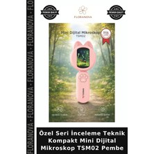 Floranova Özel Seri Inceleme Teknik Kompakt Mini Dijital Mikroskop TSM02 Pembe