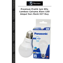 Terrien Premium Pratik Işık Ofis Lambası Çalışma Alanı LED Ampul Sarı Renk E27 Duy