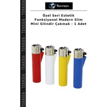 Terrien Özel Seri Estetik Fonksiyonel Modern Slim Mini Silindir Çakmak - 1 Adet