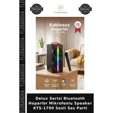Floranova Delux Serisi Bluetooth Hoparlör Mikrofonlu Speaker KTS-1790 Sesli Ses Parti