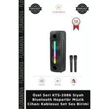 Floranova Özel Seri KTS-2086 Siyah Bluetooth Hoparlör Müzik Cihazı Kablosuz Set Ses Birimi