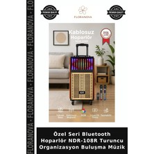 Floranova Özel Seri Bluetooth Hoparlör NDR-108R Turuncu Organizasyon Buluşma Müzik