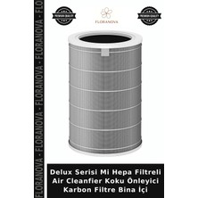 Floranova Delux Serisi Mi Hepa Filtreli Air Cleanfier Koku Önleyici Karbon Filtre Bina Içi