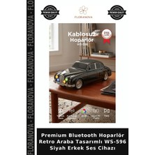 Floranova Premium Bluetooth Hoparlör Retro Araba Tasarımlı WS-596 Siyah Erkek Ses Cihazı