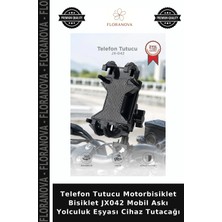 Floranova Telefon Tutucu Motorbisiklet Bisiklet JX042 Mobil Askı Yolculuk Eşyası Cihaz Tutacağı