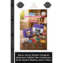 Floranova Delux Serisi Dijital Fotoğraf Makinesi CMR14 Mor Kullanışlı Ürün Renkli Makine Akıllı Cihaz