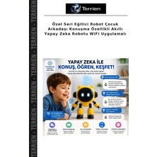 Terrien Özel Seri Eğitici Robot Çocuk Arkadaşı Konuşma Özellikli Akıllı Yapay Zeka Robotu Wifi Uygulamalı