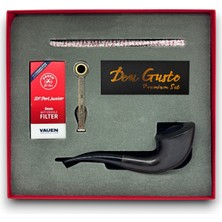 Bek Tobacco Longan Paul 9mm Ahşap Pipo Seti Mat Siyah