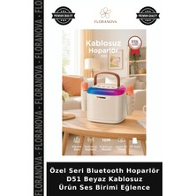 Floranova Özel Seri Bluetooth Hoparlör D51 Beyaz Kablosuz Ürün Ses Birimi Eğlence