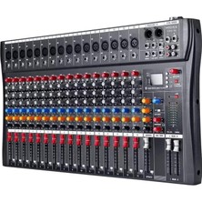Tr Mix Dm-16 Deck Mikser 16 Kanal Ses Mikseri (Bluetooth USB Efekt)