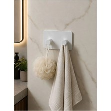 Novélune Askılık: 4 Adet Yapışkanlı Banyo ve Mutfak Askılığı Kolay Montajlı