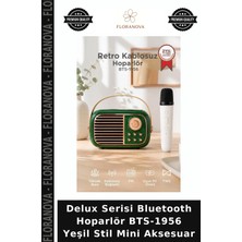 Floranova Delux Serisi Bluetooth Hoparlör BTS-1956 Yeşil Stil Mini Aksesuar
