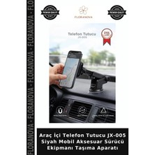 Floranova Araç Içi Telefon Tutucu JX-005 Siyah Mobil Aksesuar Sürücü Ekipmanı Taşıma Aparatı