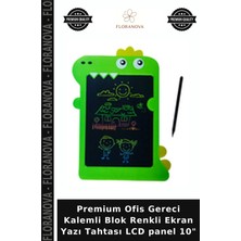 Floranova Premium Ofis Gereci Kalemli Blok Renkli Ekran Yazı Tahtası LCD Panel 10"