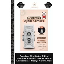 Floranova Premium Mini Retro Dijital Fotoğraf Makinesi CMR44 1080P Anı Kamerası Hediye Çekim Aracı