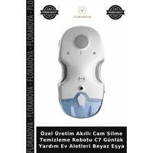 Floranova Özel Üretim Akıllı Cam Silme Temizleme Robotu C7 Günlük Yardım Ev Aletleri Beyaz Eşya