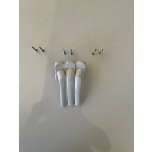 TT Pimapen Alüminyum Kapı Pencere Kolları Beyaz Renk 3 Adet Montaj Vidaları Dahildir