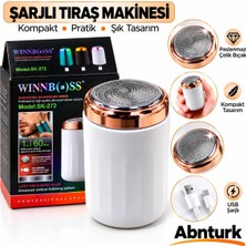 Abnturk Sinekkaydı Sıfır Sakal Tıraşı için Şık Tasarımlı USB Şarjlı Tıraş Makinesi Paslanmaz Bıçak Sistemli Taşınabilir Sakal Kesme Makinesi