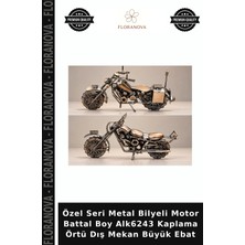 Floranova Özel Seri Metal Bilyeli Motor Battal Boy ALK6243 Kaplama Örtü Dış Mekan Büyük Ebat