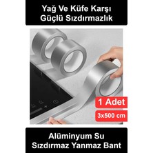 Wonara #alüminyumbant Alüminyum Su Sızdırmaz Yanmaz Bant Kendinden Yapışkanlı Mutfak Ocak Kenarı Lavabo Tezgah Boru Koruma Isıya Dayanıklı Yağ Küf Önleyici Folyo Izolasyon Şeridi Gümüş 3 cm x 5 Metre