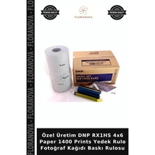Floranova Özel Üretim Dnp RX1HS 4x6 Paper 1400 Prints Yedek Rulo Fotoğraf Kağıdı Baskı Rulosu