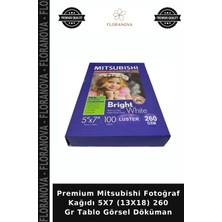 Floranova Premium Mitsubishi Fotoğraf Kağıdı 5x7 (13X18) 260 gr Tablo Görsel Döküman