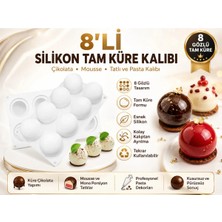 Mergaf 8 Gözlü Küre Kalıp • Pasta, Mousse ve Dekor Yapımı