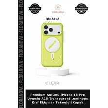 Floranova Premium Aulumu iPhone 18 Pro Uyumlu A18 Transparent Luminous Kılıf Ekipman Teknoloji Kapak